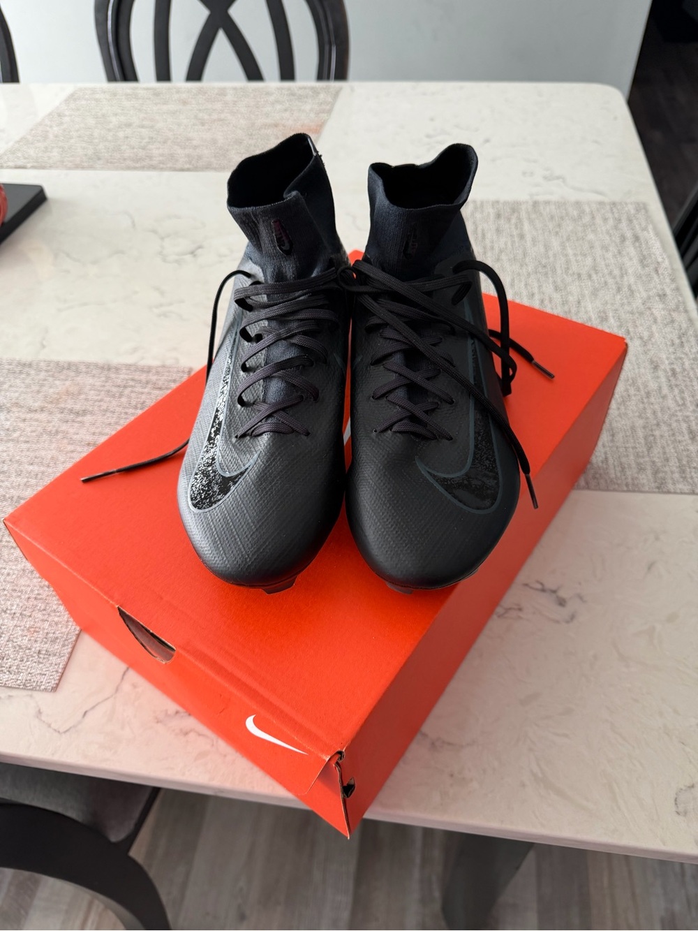 Nike Black High-Top Soccer Cleats